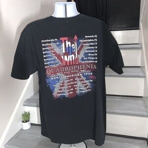 The Who Quadrophenia Concert TShirt 2013 Black Large